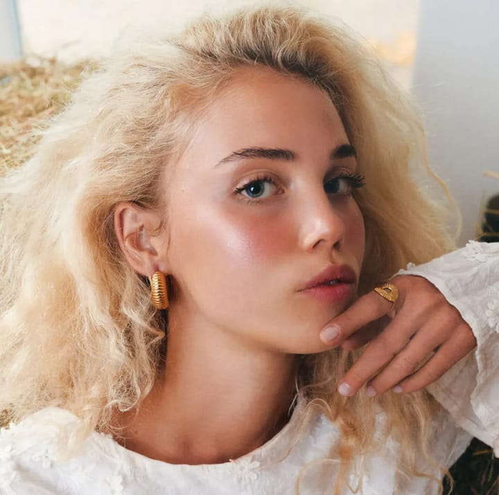 14K Gold Sunburst Open Ring