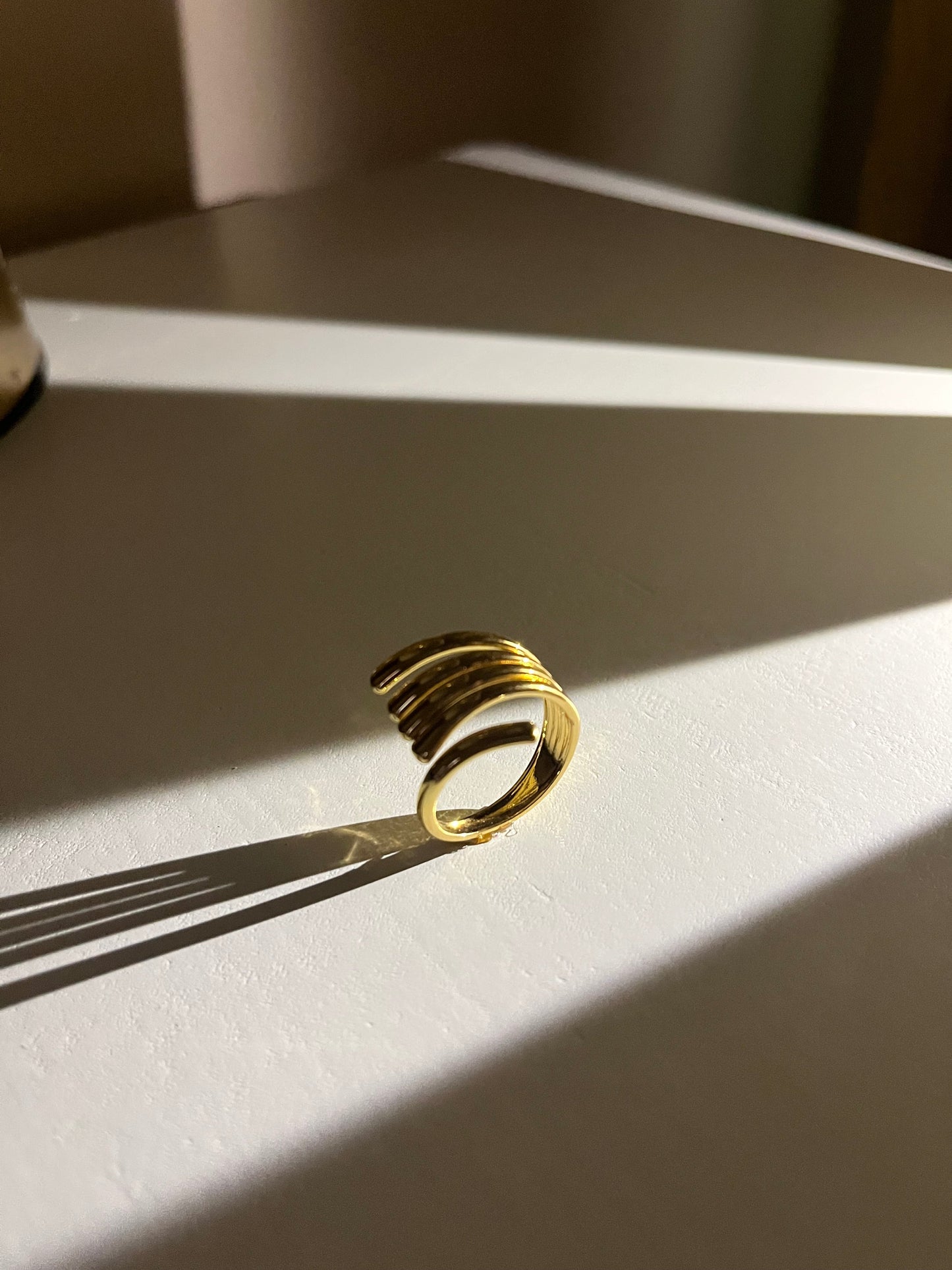 Elegant Multi-Band Adjustable Gold Ring – Gleamora Exclusive