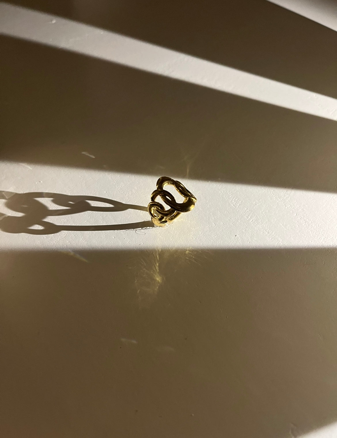 18K Gold Plated Fluid Abstract Coil Ring | Minimalist Statement Jewelry