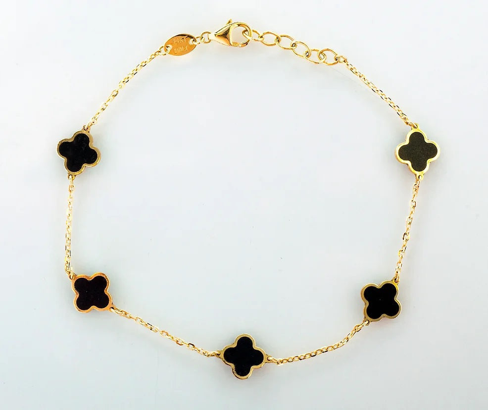 CLOVER BRACELET | BLACK ONYX