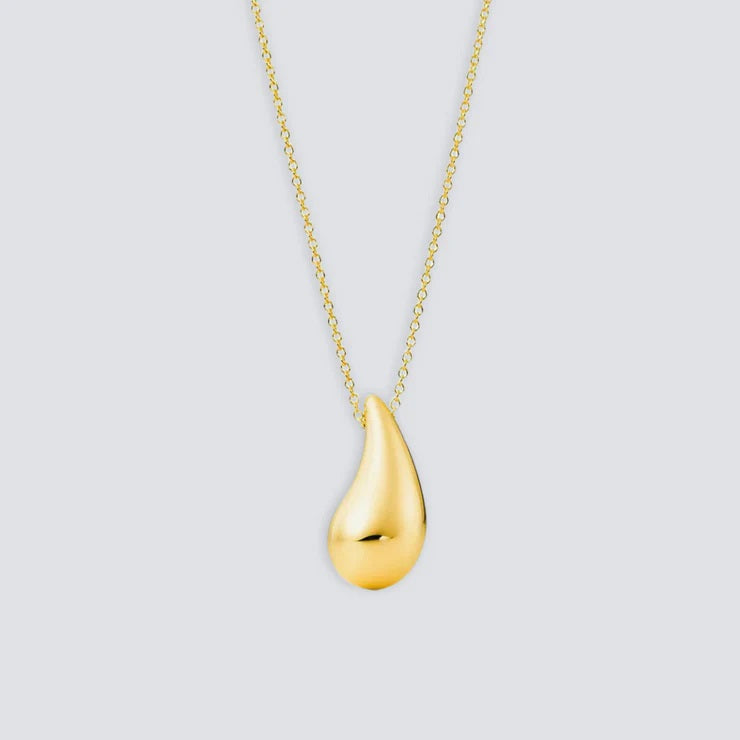 Gold Tear Droplet Necklace / Locket