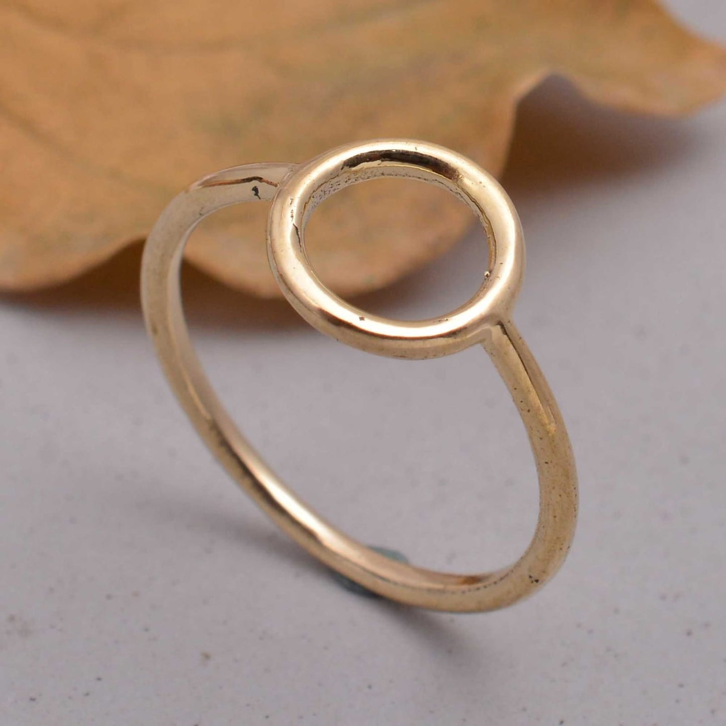 Gold Open Circle Ring