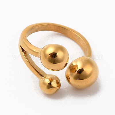 Luna Adjustable Bubble Ring - Gold