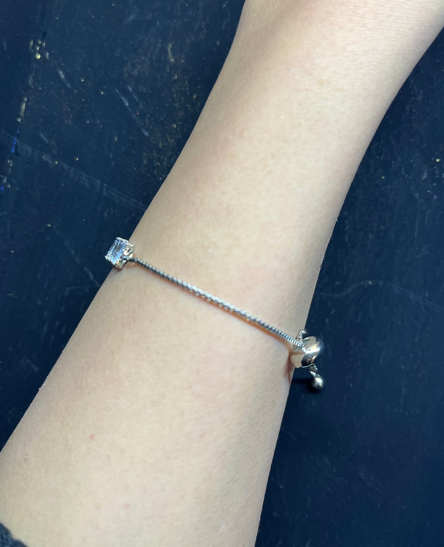 Rectangular Cubic Zirconia Bracelet Adjustable JEWELRY