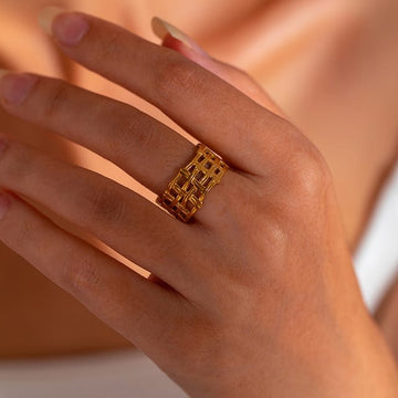 14K Gold Woven Elegance Ring