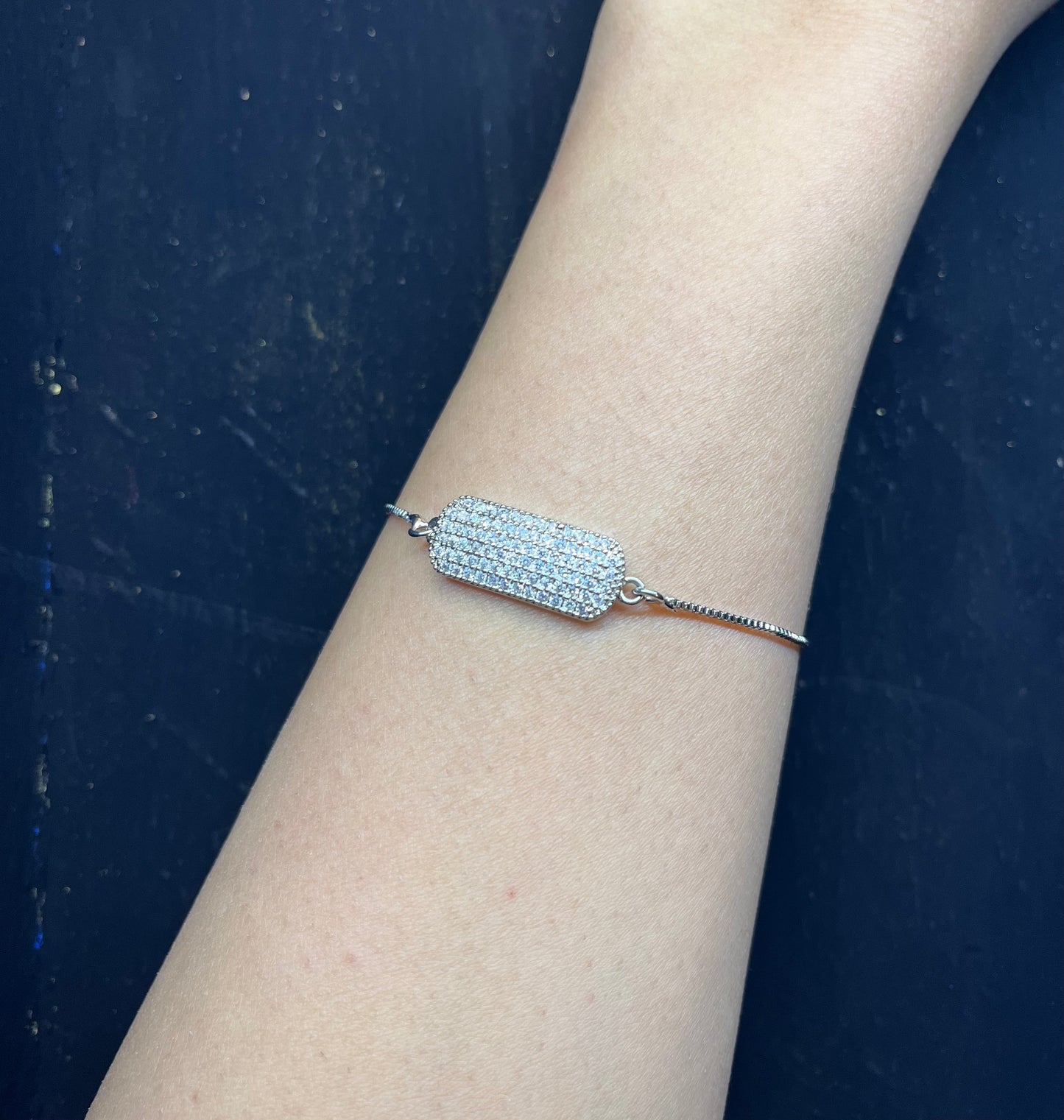 Diamond Stone Chain Bracelet