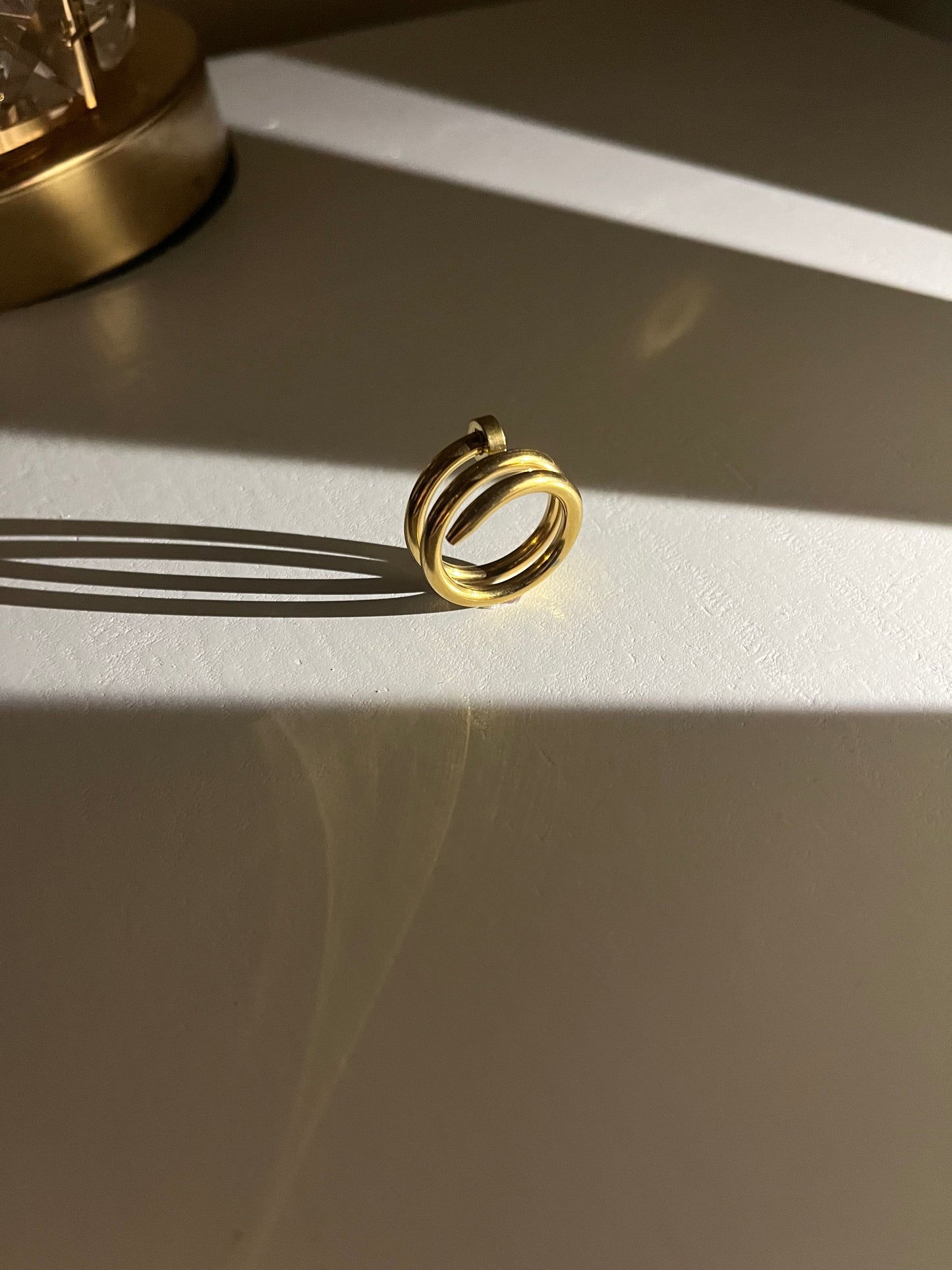 Golden Loop Statement Ring