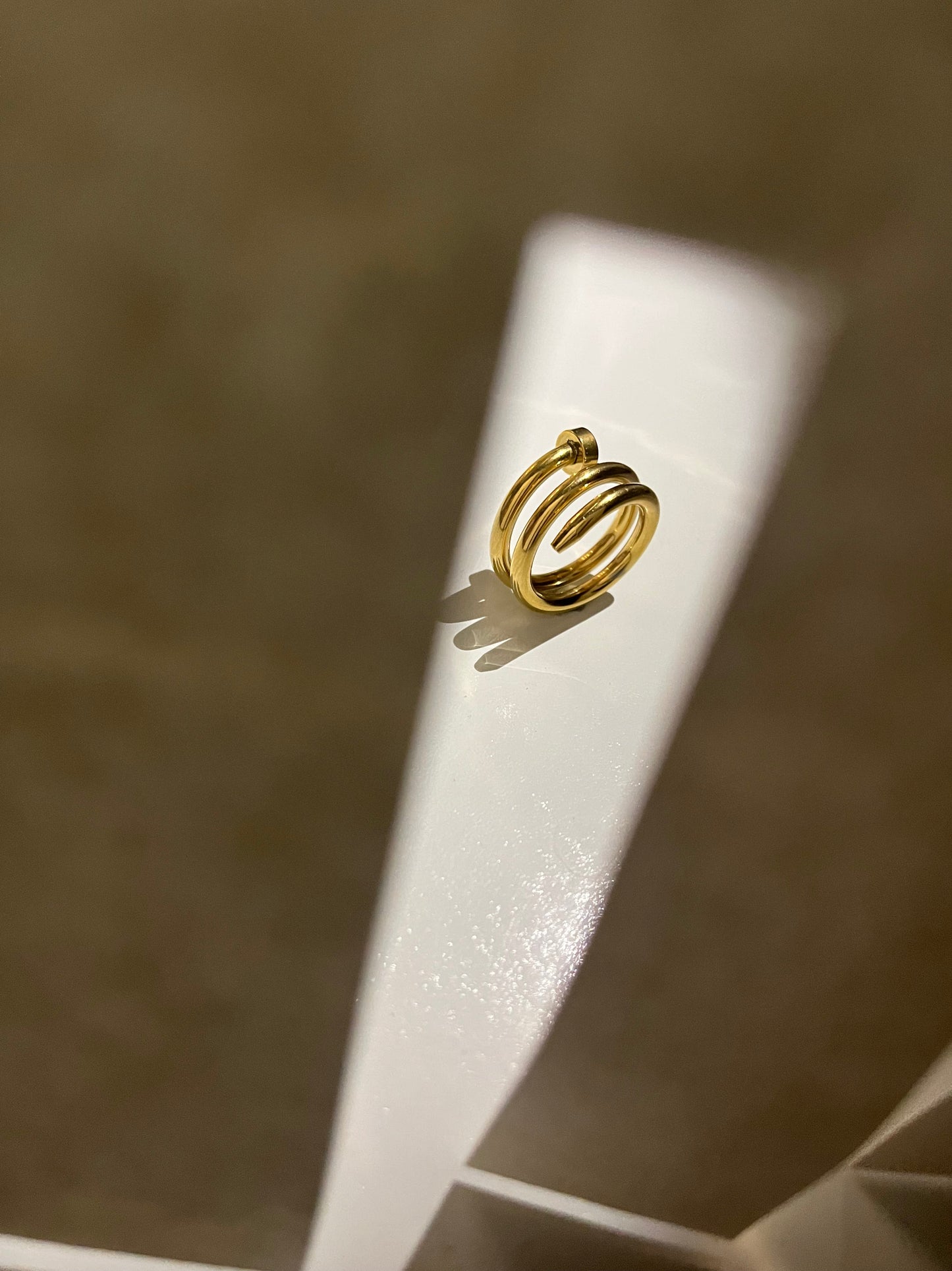 Golden Loop Statement Ring