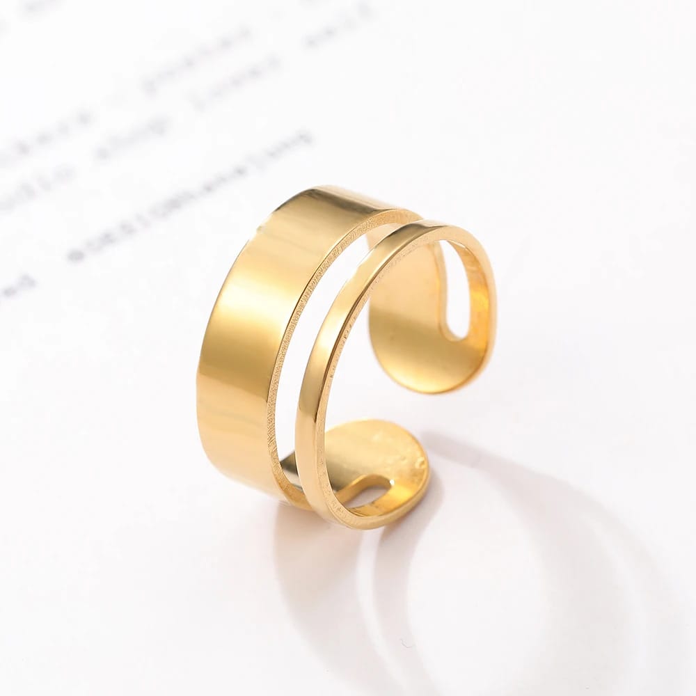 Adjustable Double Layer Ring