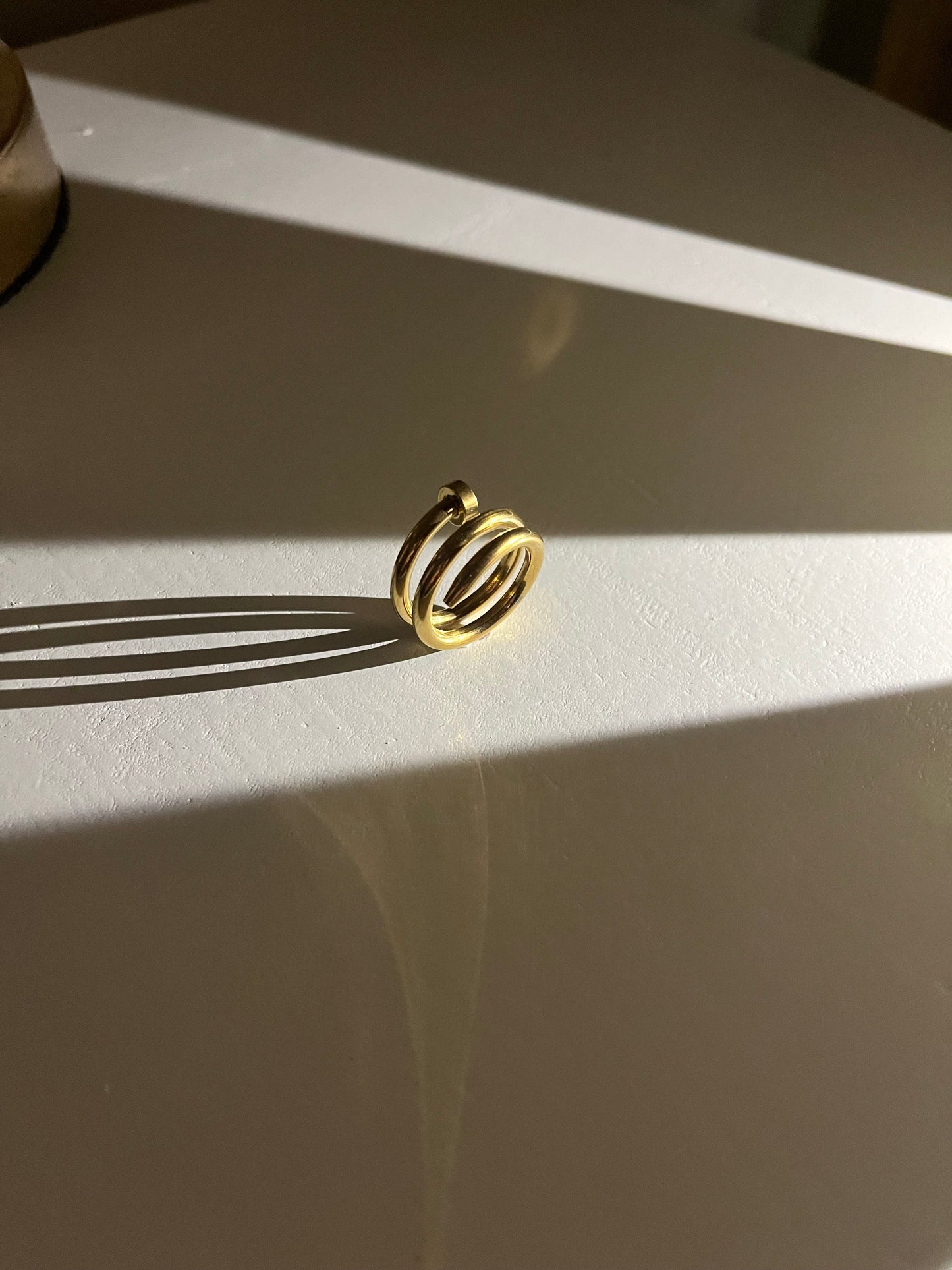 Golden Loop Statement Ring