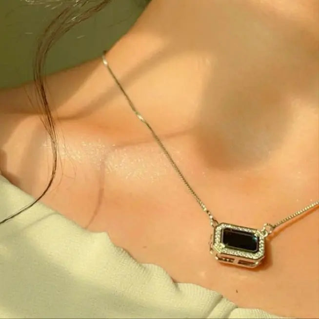 Diamond Necklace Set, Silver Jewelry Gleamora