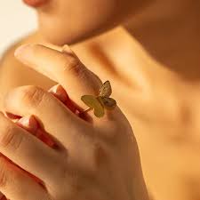 Elegant Gold Butterfly Adjustable Ring