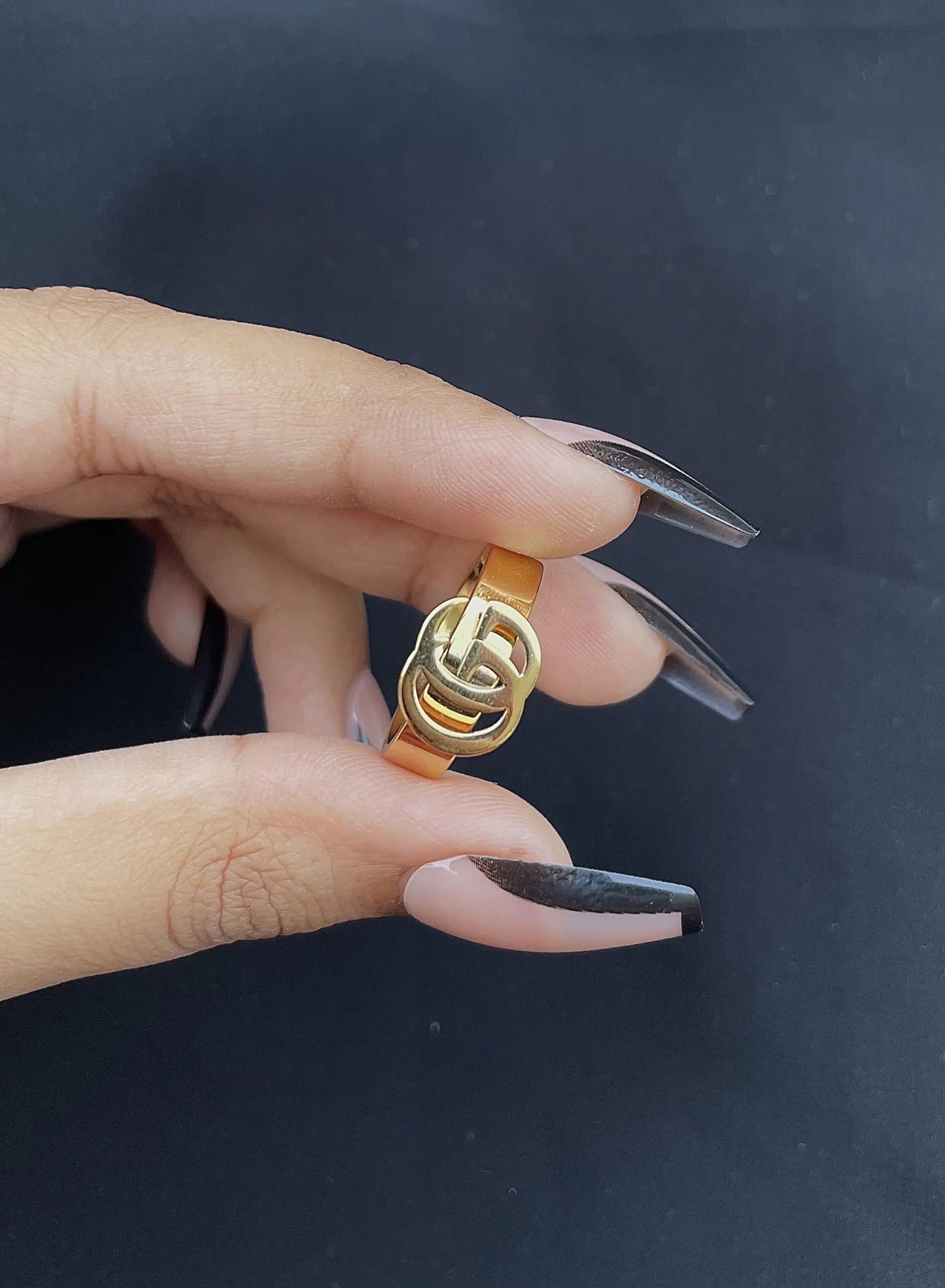 Luxury Double G Gold Plated Designer ring