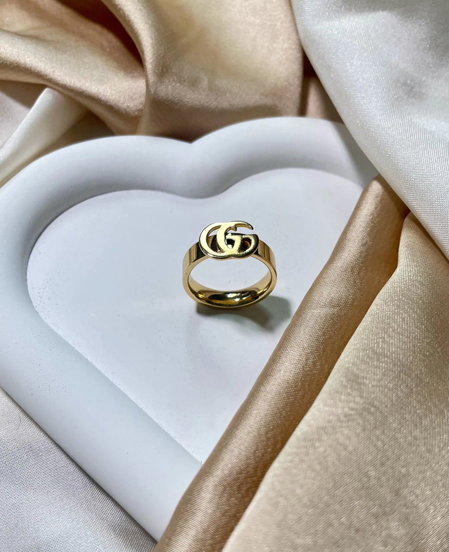 Luxury Double G Gold Plated Designer ring