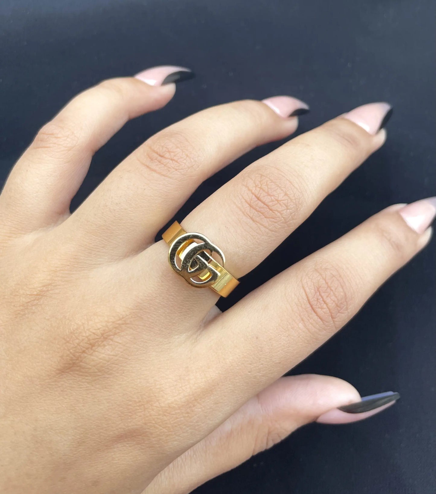 Luxury Double G Gold Plated Designer ring