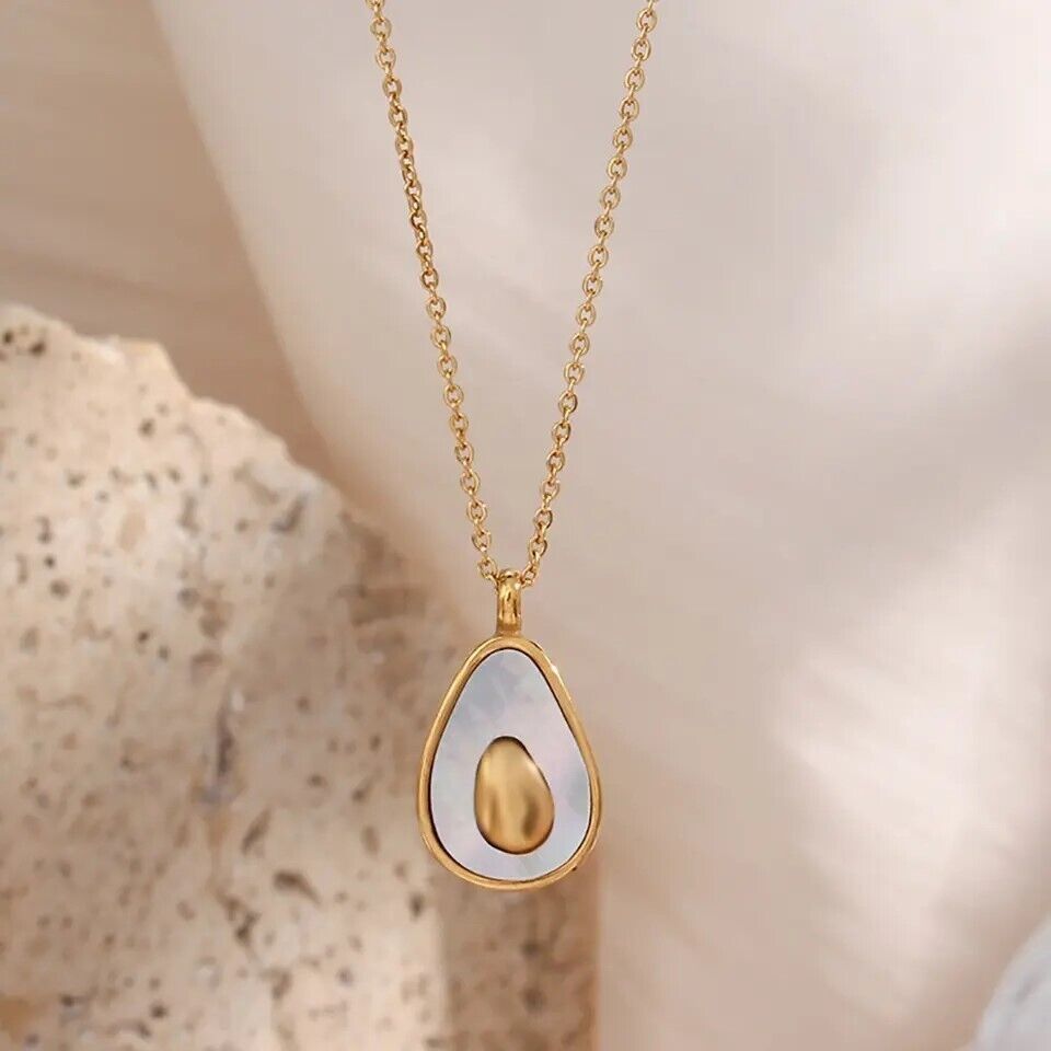 Avocado Shell Pendant Necklace