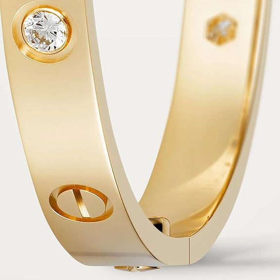 Gold Toned Band Bracelet, Openable Bangle Kada