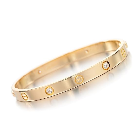 Gold Toned Band Bracelet, Openable Bangle Kada