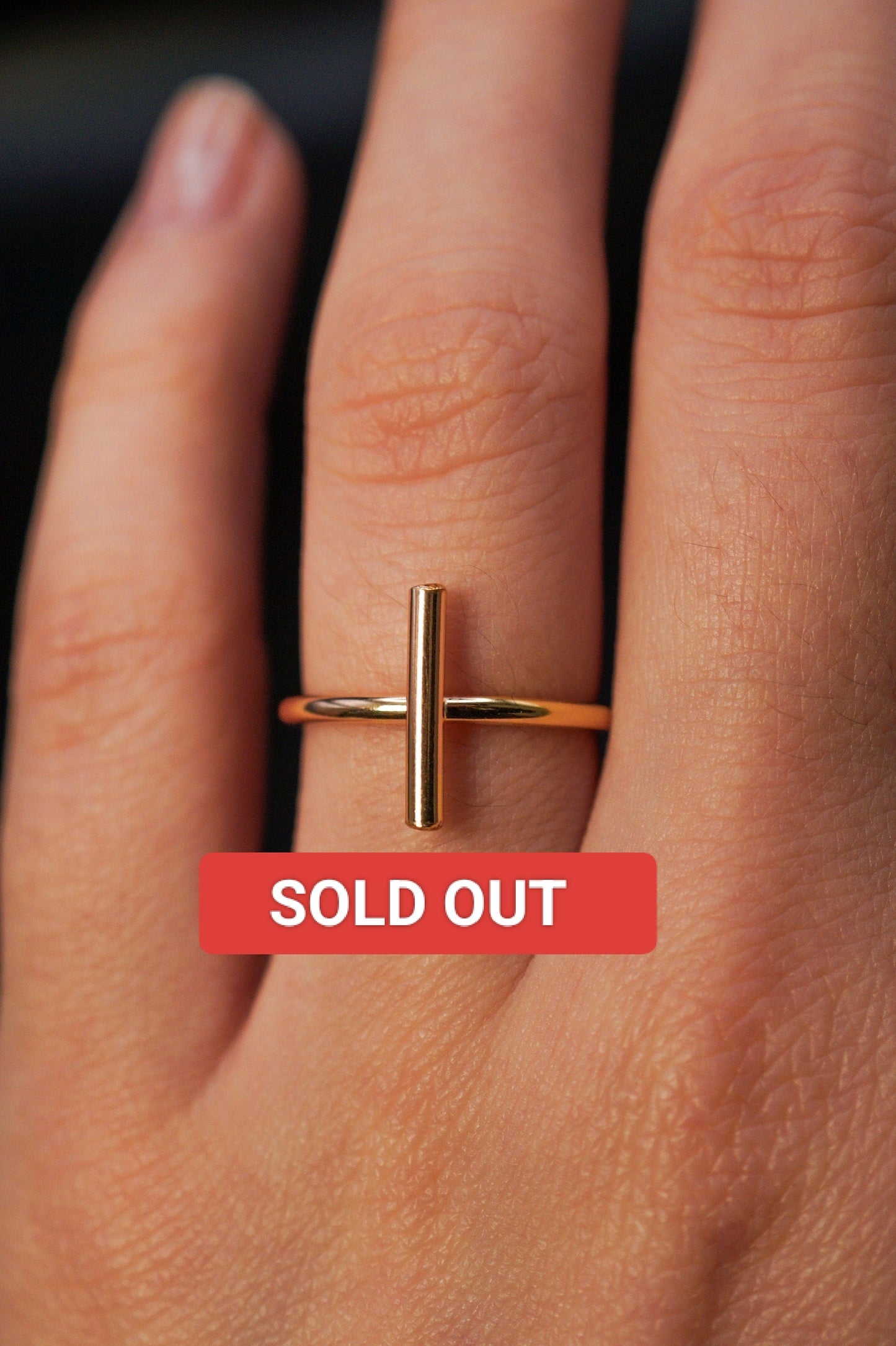 Mini Bar Ring, 14K Gold Fill