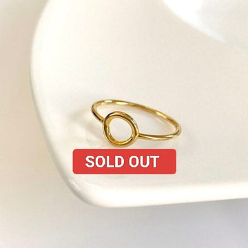 Gold Open Circle Ring